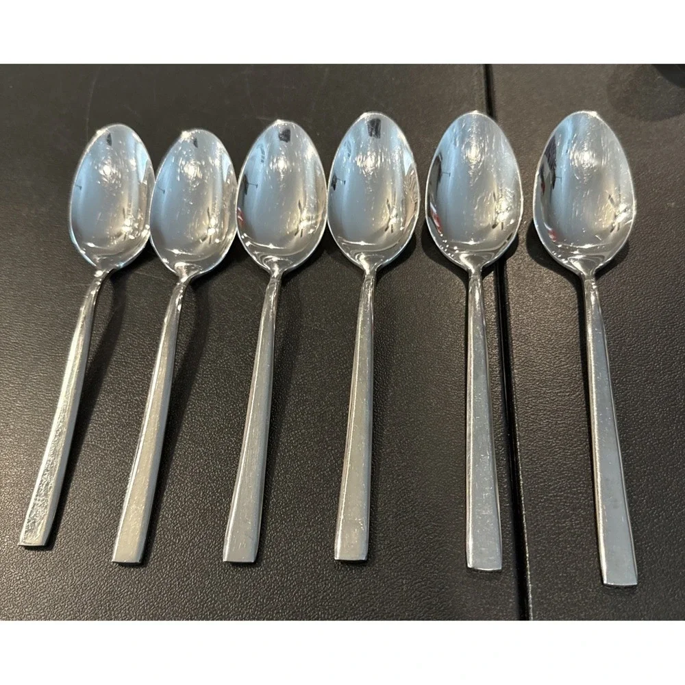 Reed & Barton Cole Soup Spoons Spoon 18/10 Stainless Steel Flatware Set Of 6